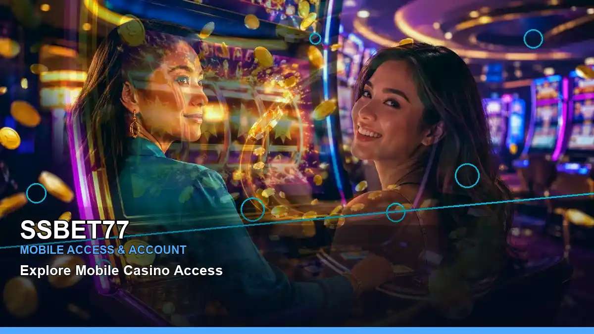Mobile account guide visual for Philippine users with layered phone and casino access screens