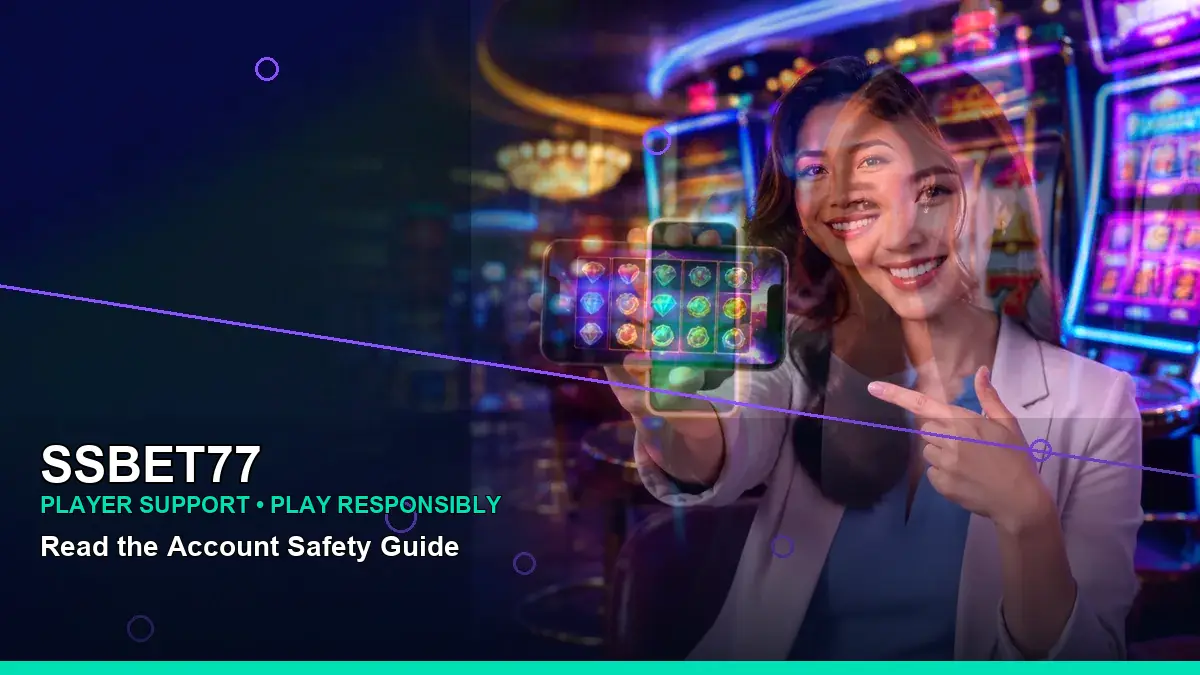 SSBET77 player guide scene for Philippine users, featuring right-framed burst free spins and slot game visuals